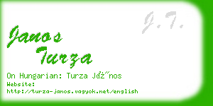 janos turza business card